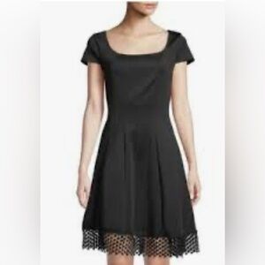 Donna Ricco, New York Nordstrom black dress with lace hem gothic size 18W